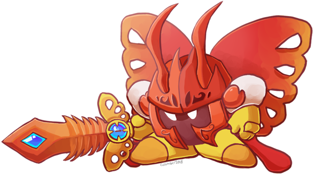Morpho Knight - Kirby Star Allies Morpho Knight (640x376), Png Download
