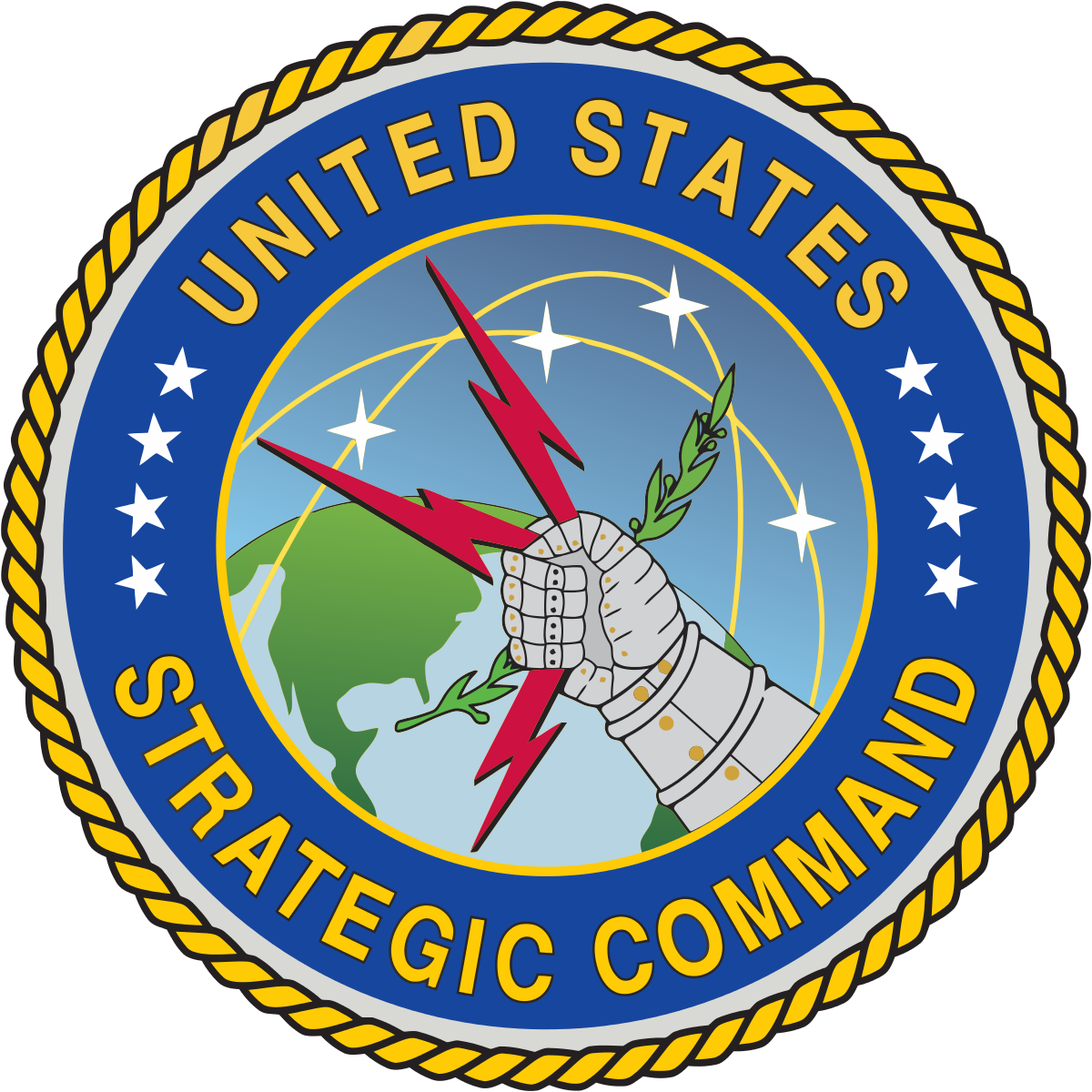 United States Strategic Command - Cafepress Usstratcom Emblem Square Car Magnet 3 X Magnetic (1200x1200), Png Download