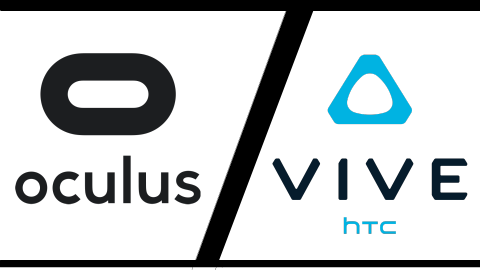 Oculus Rift Vs Htc Vive Virtual Reality Showdown - Rift And Vive Logo (480x270), Png Download