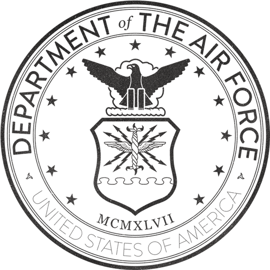 Usaf Poster Portfolio Ts - Usaf Seal Black And White (670x670), Png Download
