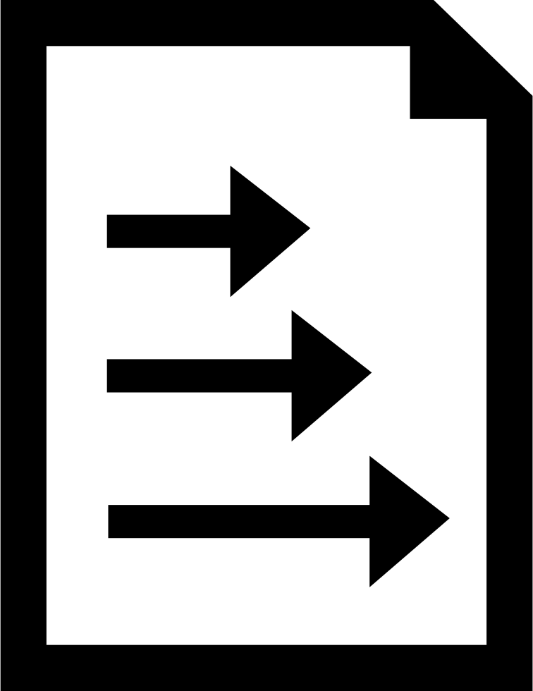 Document Interface Symbol Of A Paper Sheet With Three - Paper (756x980), Png Download