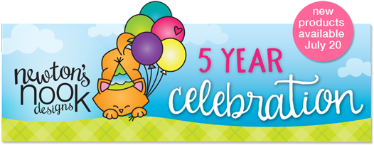 And - Newton's Nook Designs Clear Stamp Set - Woodland Duos (550x219), Png Download