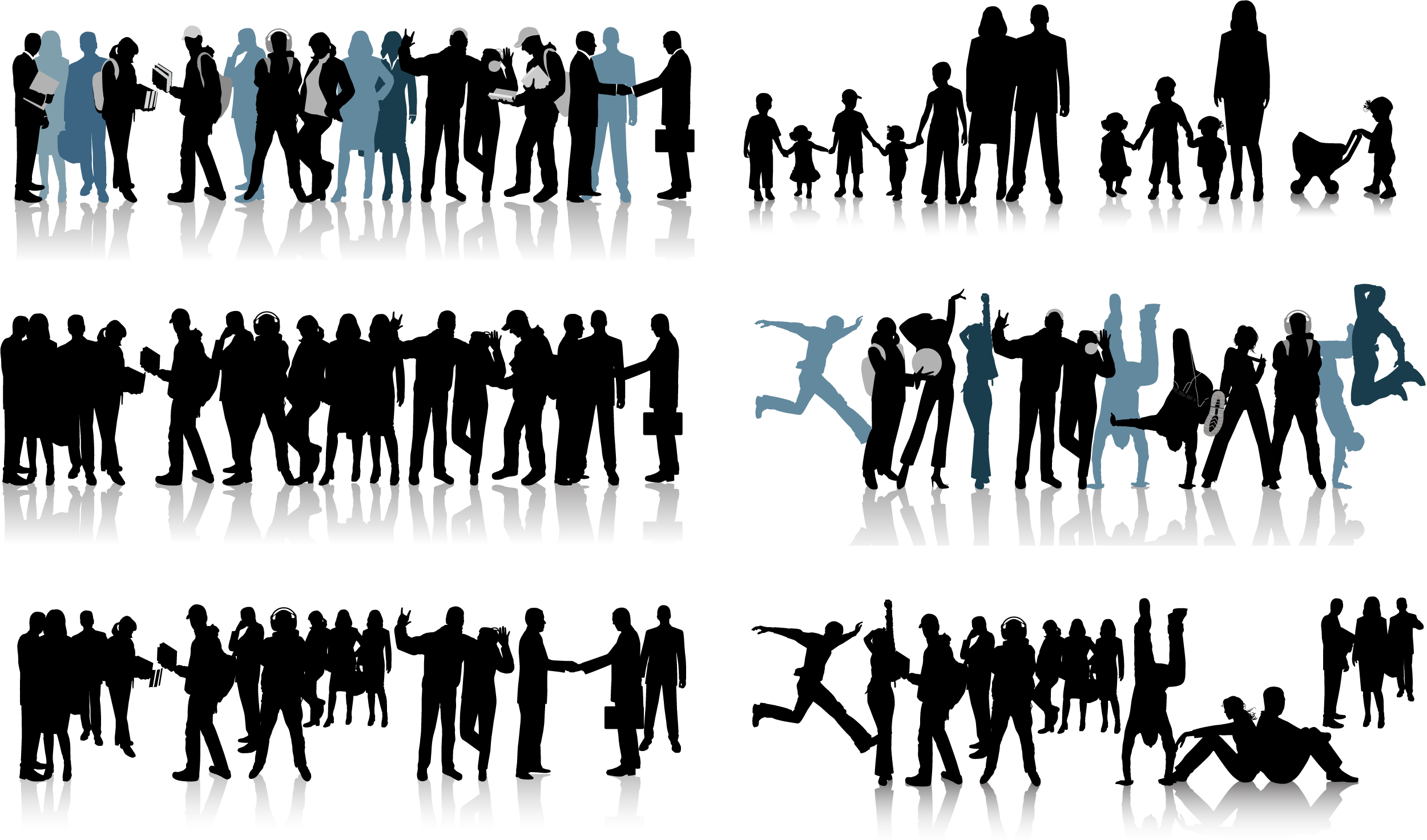 Crowd Vector Group Person - Success With Body Language - Know What They Really (2500x1472), Png Download