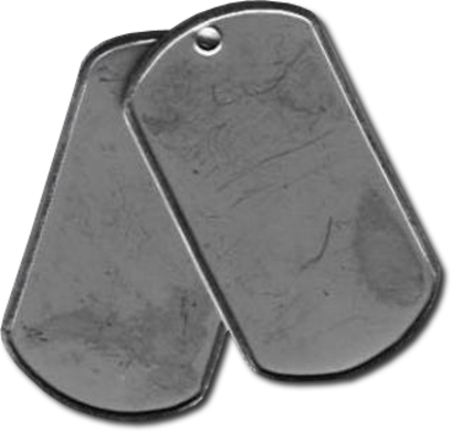 History And Uses Specialized Dog Tags - Military Dog Tags Png (408x390), Png Download