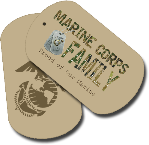 Marine Corps Family Dog Tag Set - Eagle Globe And Anchor (500x500), Png Download