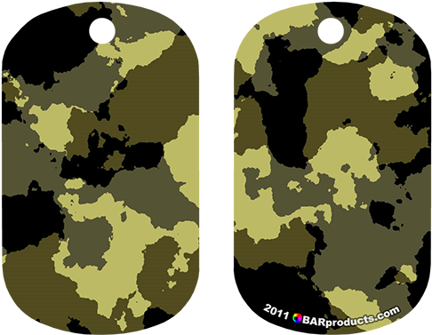 Camouflage Dog Tag Template (500x500), Png Download