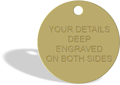 Brass Pet Id Tag 22mm - Face Powder (450x450), Png Download