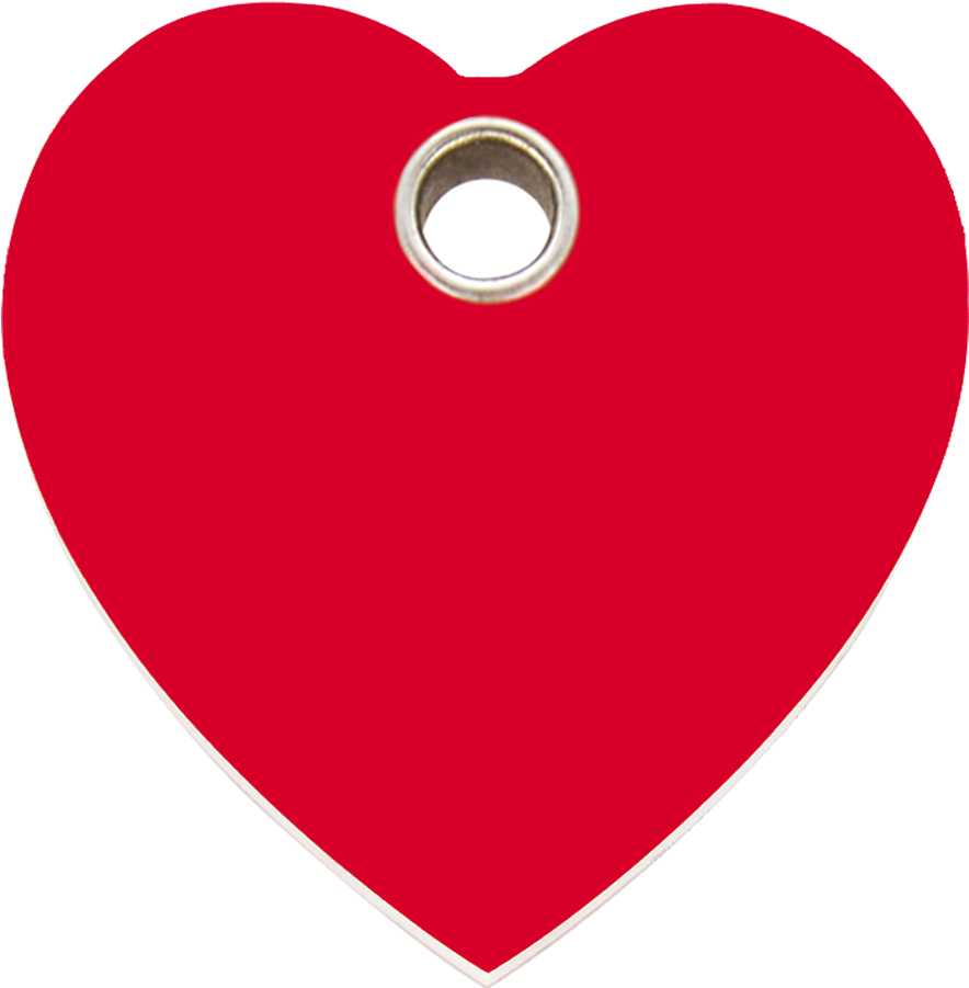 Red Dingo Plastic Tag Heart Red 04 Ht Re - Heart (1500x1500), Png Download