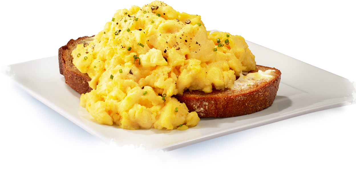 Picture Transparent Breakfast Png For Free Download - Fluffy Scrambled Eggs (1337x697), Png Download