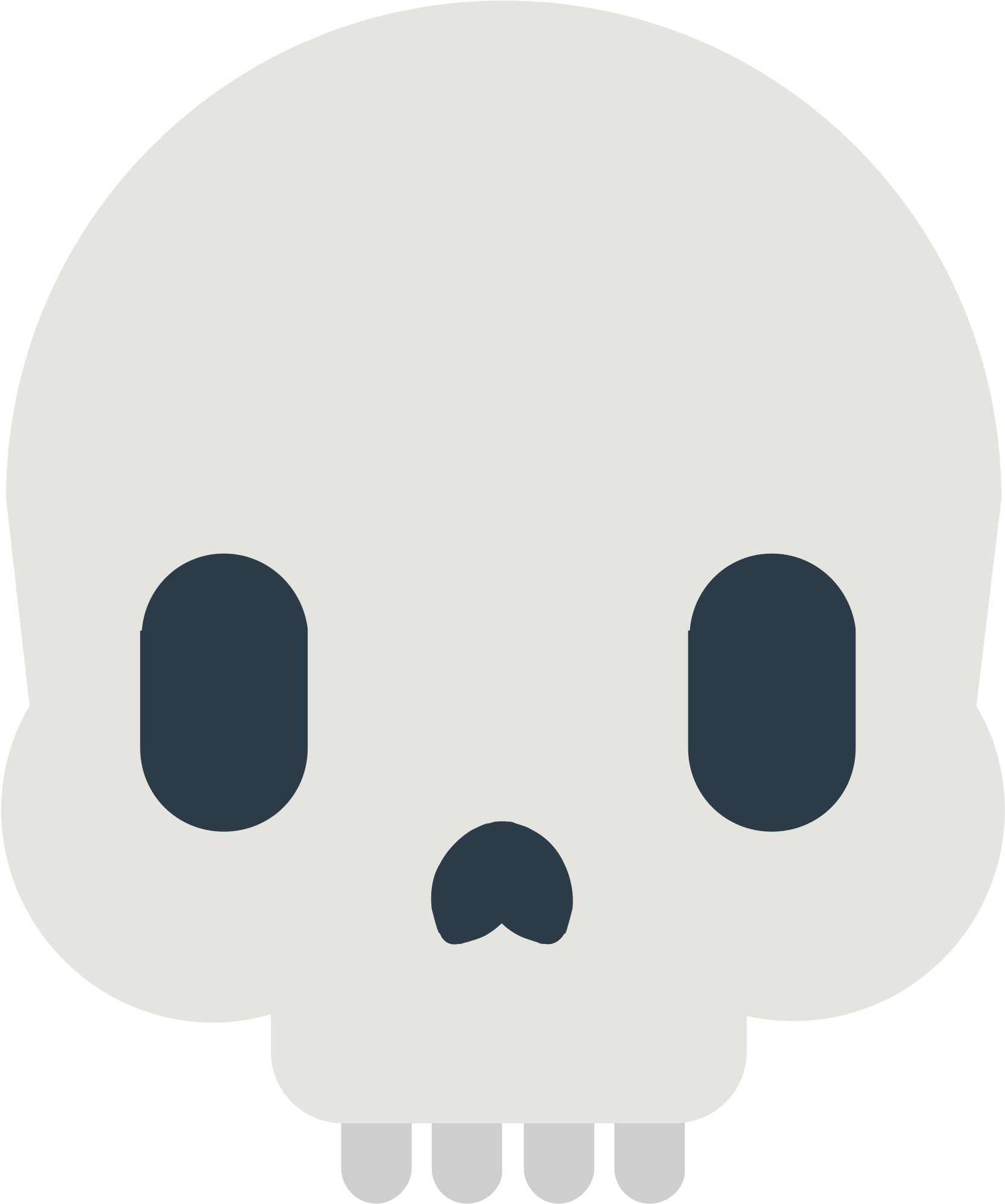Open - Skull Emoji Svg (2000x2000), Png Download