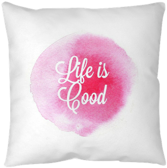 Abstract Pink Hand Drawing Watercolor Wash On White - Cushion (400x400), Png Download