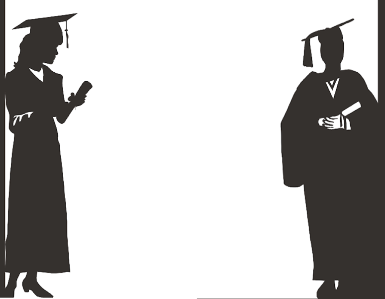 Graduates Silhouette - Graduado Silueta (774x600), Png Download