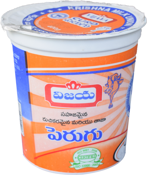 Curd Cup 400gms - Vijaya Curd Packet Png (1000x667), Png Download