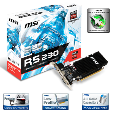R52302gd3hlp - Msi R5 230 1gd3h Lp (1000x1000), Png Download