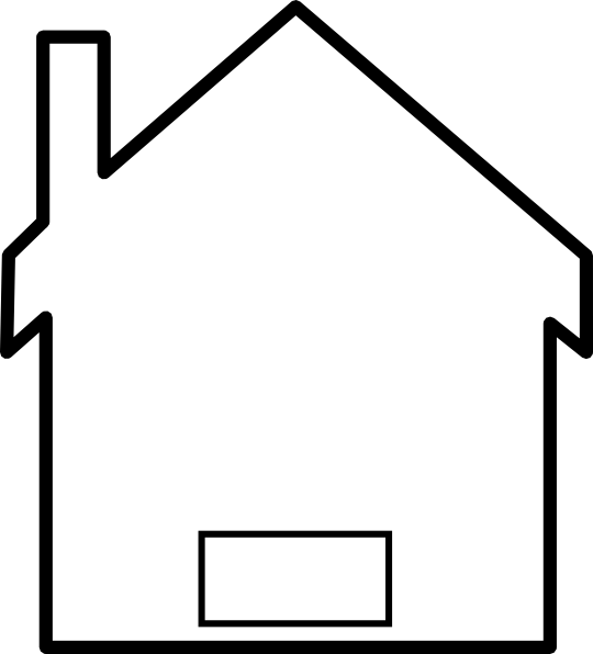 Small - House Outline Clip Art (540x596), Png Download
