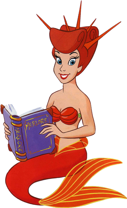 La Sirenita, Hermanas Ariels, Imágenes De Ariel, Familia - Princess Holding Book (450x739), Png Download