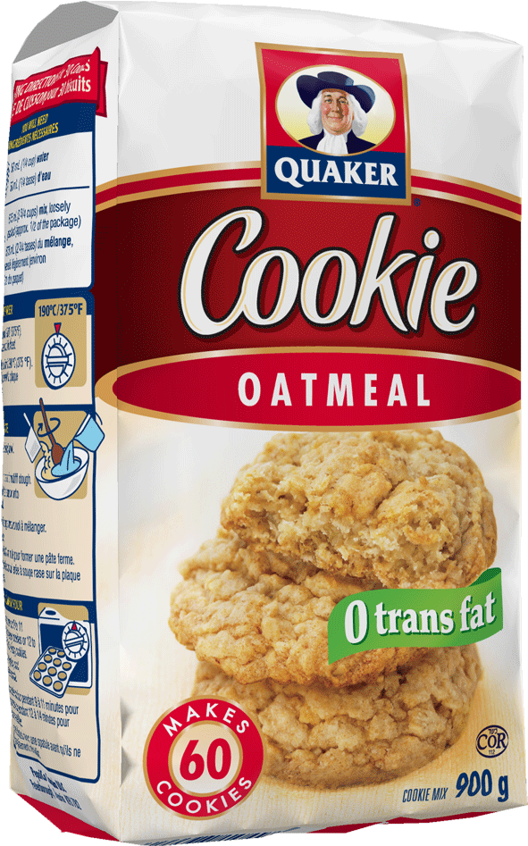 Quaker® Oatmeal Cookie Mix - Quaker Bran Muffin Mix Instructions (750x1050), Png Download