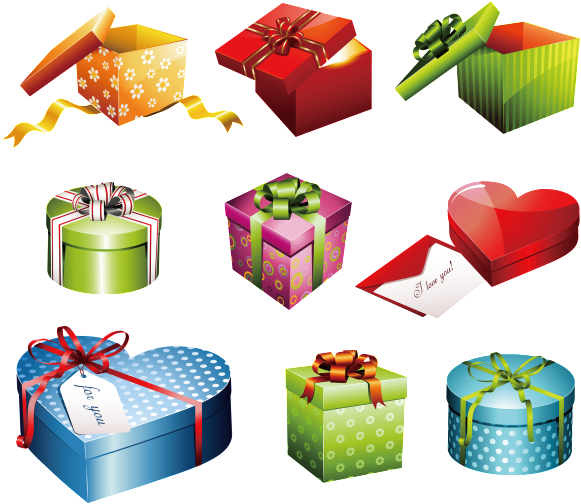 Various Gift Box Png - Vector Gift (1024x899), Png Download