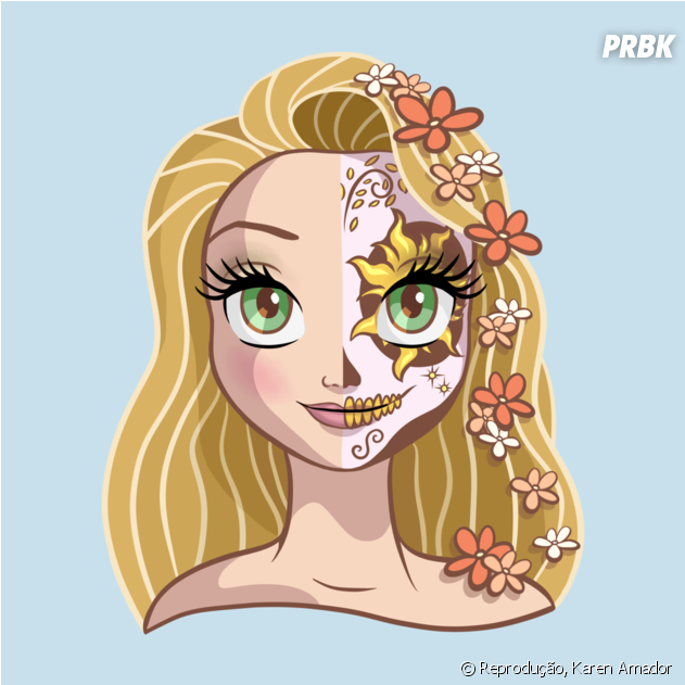 E Aí, Gostaram Da Caveira Mexicana Da Rapunzel - Disney Princess Sugar Skull (950x630), Png Download