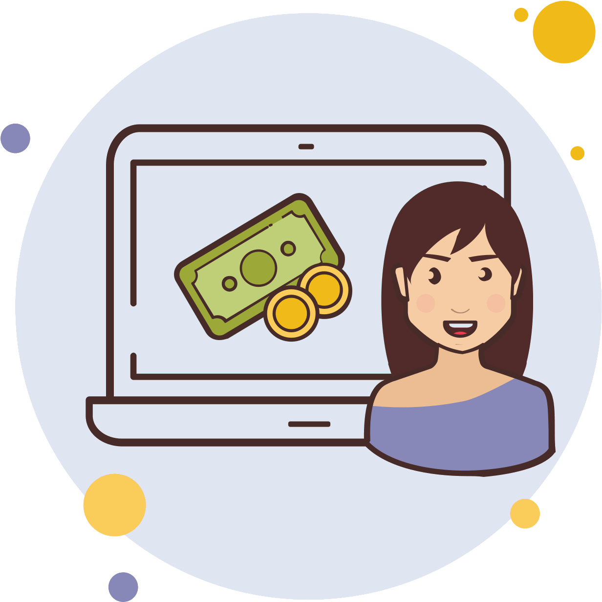 Laptop Cash Money Icon - Icon (1600x1600), Png Download