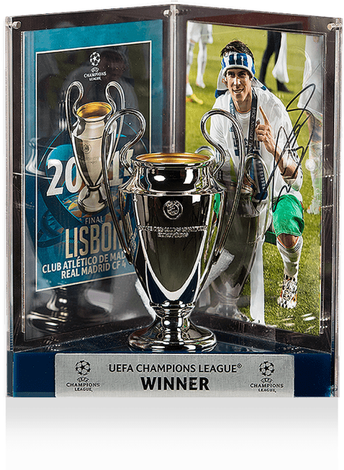 Gareth Bale Official Uefa Champions League Signed Real - Real Madrid Replica Trophy (700x700), Png Download
