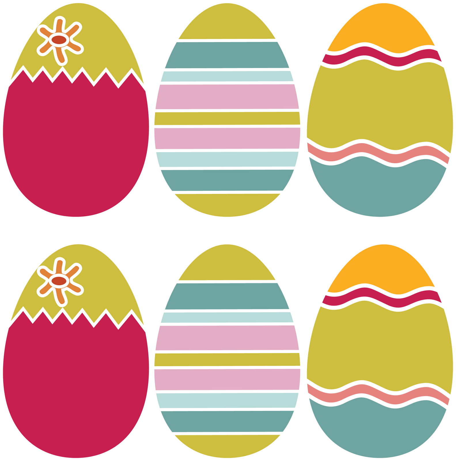 Free Printable Colored Easter Eggs Free Printable Easter - Easter Eggs Printables Free (1583x1600), Png Download