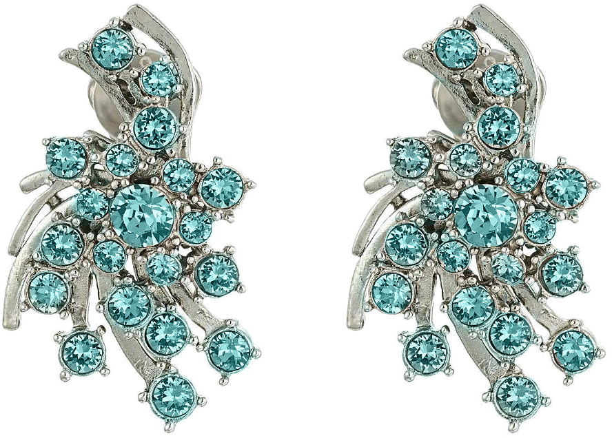 Oscar De La Renta D24-271707 Radiant Crystal Dress - Earring (1120x781), Png Download