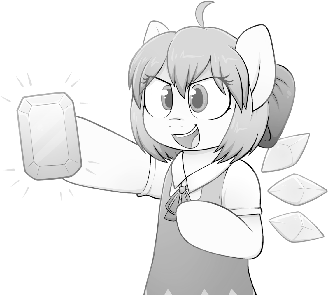 Ahoge, Anime, Black And White, Bow, Buck Legacy, Card - Cirno (1151x1024), Png Download
