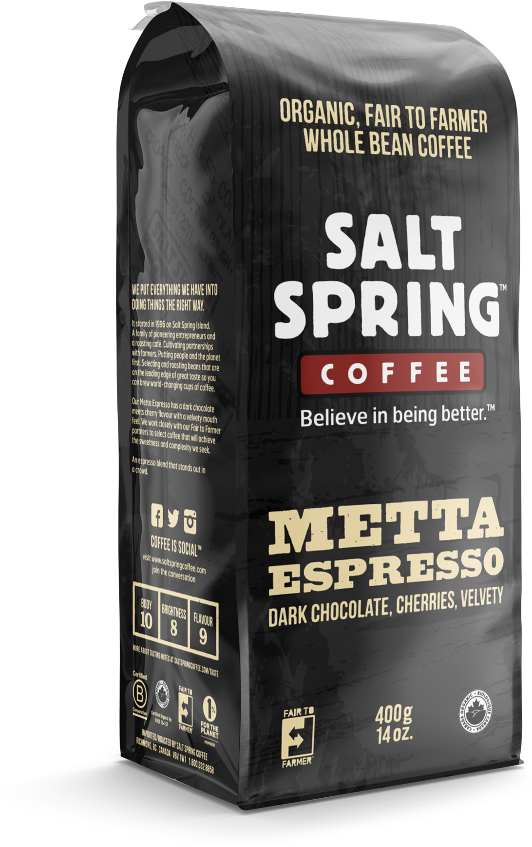 Metta Espresso - Salt Spring Coffee Metta Espresso (1852x2048), Png Download
