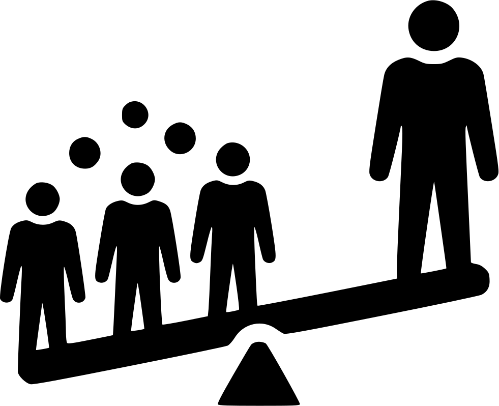 No Profit Clipart Discrimination - Income Inequality Icon Png (981x798), Png Download