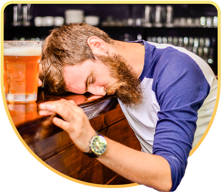 Hangover Icon Orange 56f11822 - Alcohol Intoxication (836x724), Png Download