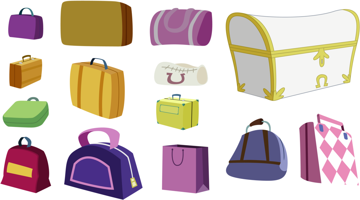 Luggage Vector Svg Library Library - Mlp Luggage (1204x664), Png Download