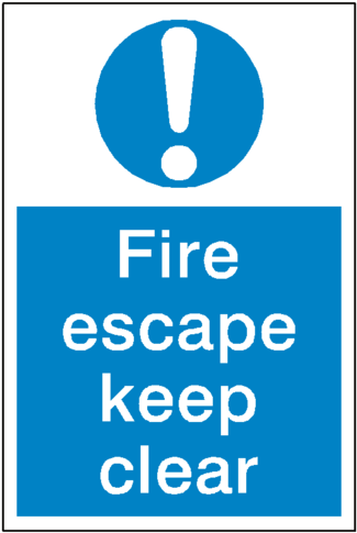 Fire Escape Keep Clear Sign - Fire Door Keep Shut (600x600), Png Download
