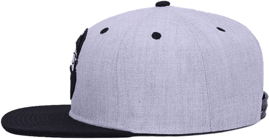 The Side Of A Gray Snapback Cap With A Black Visor - Cap (600x600), Png Download