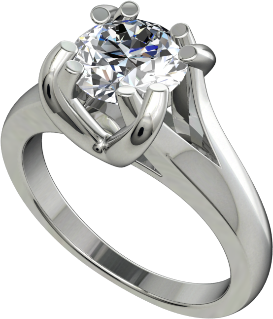 Ring Eps Solitaire 3d Model Stl 1 - Ring (1024x768), Png Download