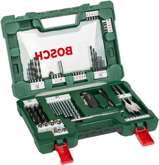 2607017191 Bo Pl U A - Bosch - 68 Piece V-line Set (577x600), Png Download