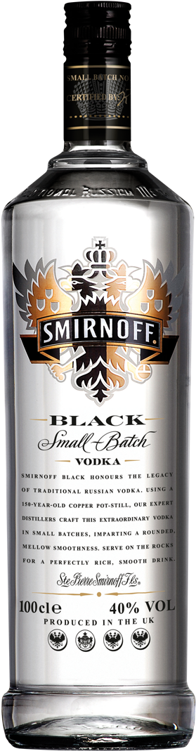 Smirnoff Vodka Black Label No - Smirnoff Black Small Batch (634x1150), Png Download
