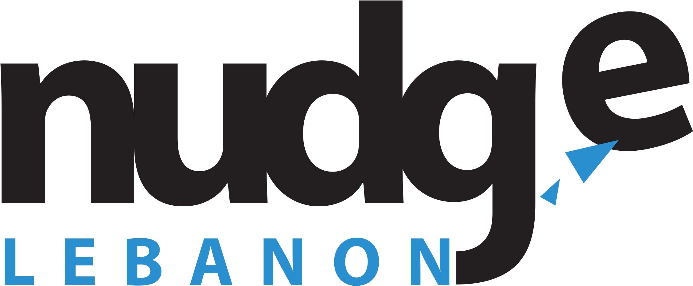 Nudge Lebanon - Graphic Design (2387x1085), Png Download