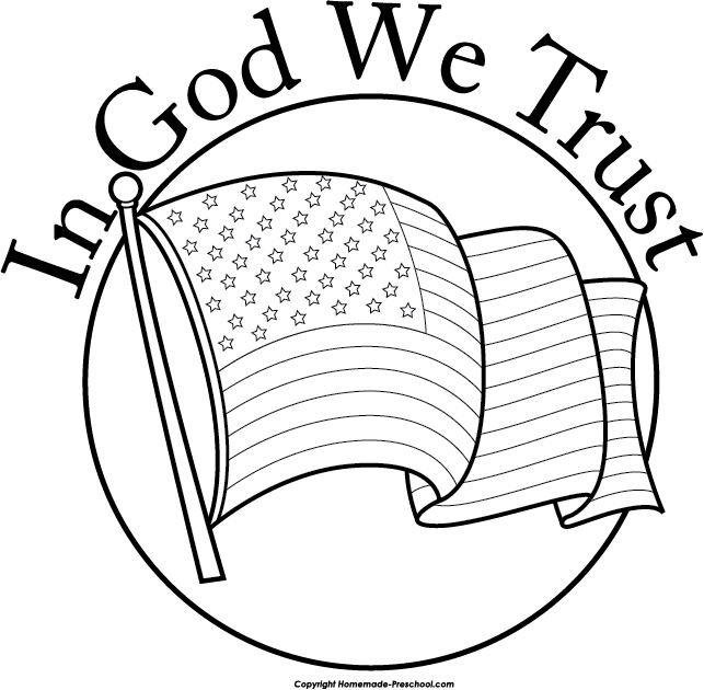 God Of War Clipart Outline - Patriotic Black And White Clipart (643x630), Png Download