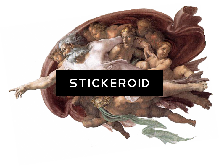 God Jesus Fantasy Religion - Creation Of Adam (740x562), Png Download