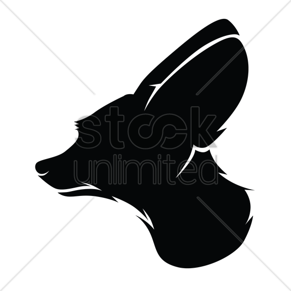 Free Download Fennec Silhouette Clipart Silhouette - Silhouette Of A Fennec Fox (600x600), Png Download