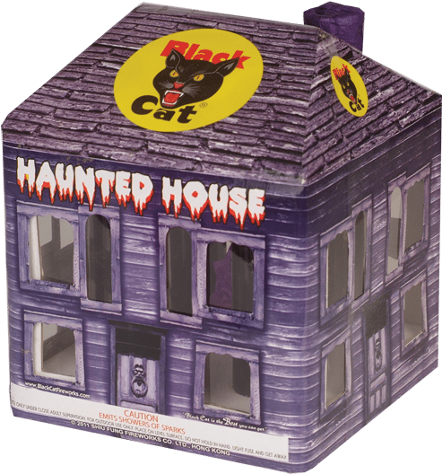 Haunted House Bc - Black Cat Fireworks (600x600), Png Download