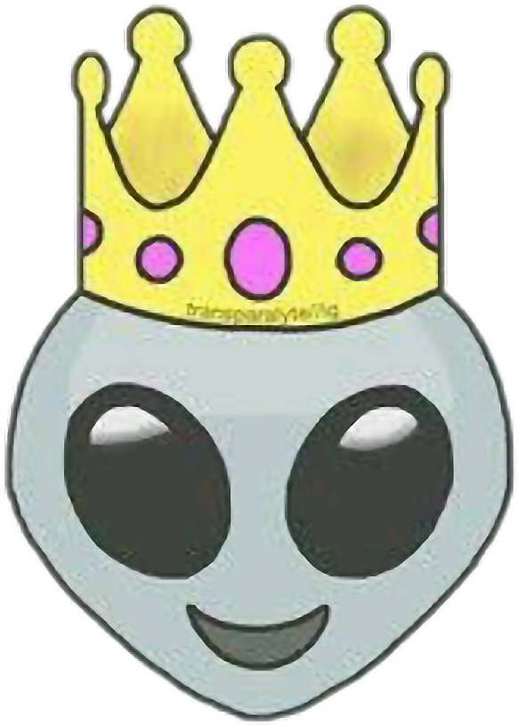Emojis Corona Png - Alien With Crown (582x814), Png Download