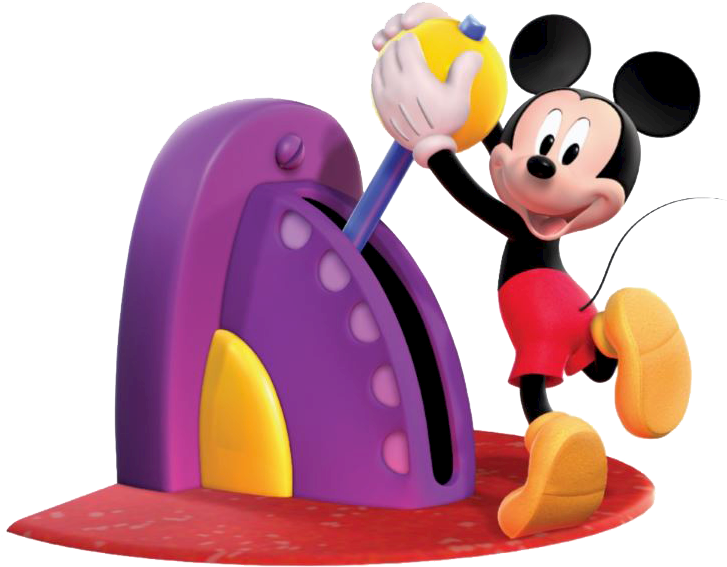 Mickey Mouse Clubhouse Clipart Mickey Mouse Clubhouse - Pulling A Lever Cartoon (749x591), Png Download
