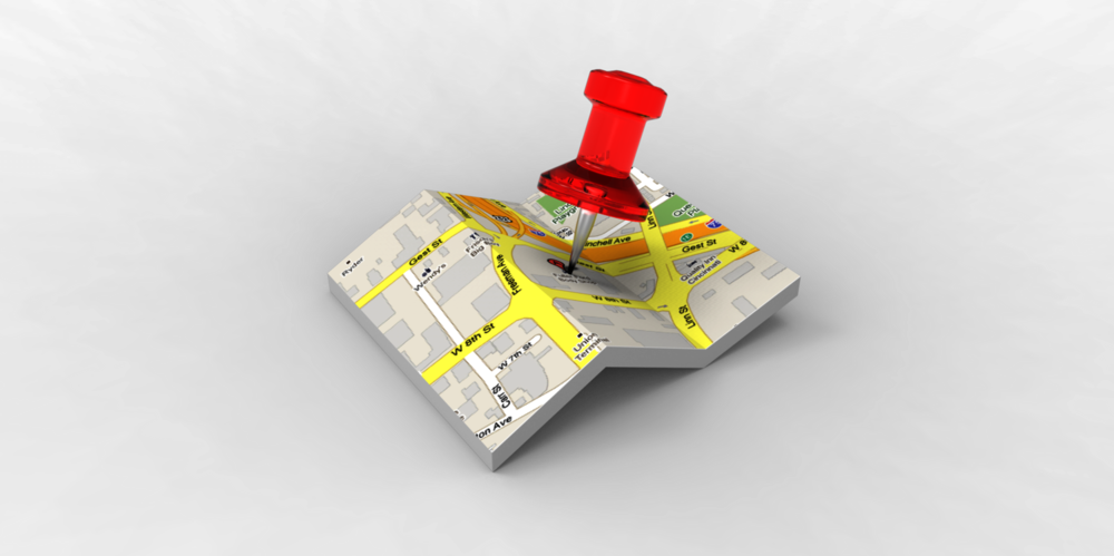 Map Icon 3d 1 Png (1000x499), Png Download