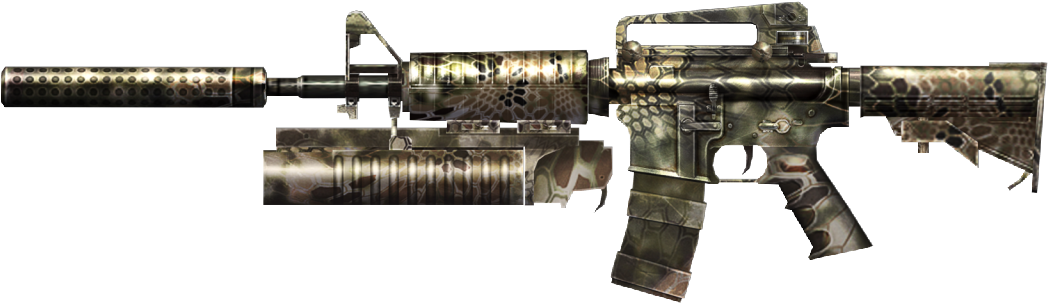 M4a1-s Dmz Camo Grenade - Rifle (1280x576), Png Download