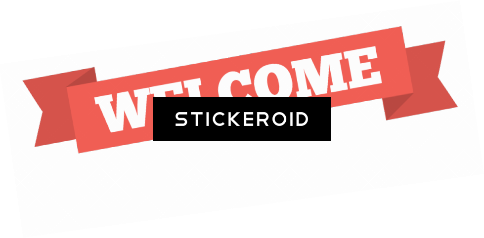 Simple Red Welcome Banner - Portable Network Graphics (979x482), Png Download