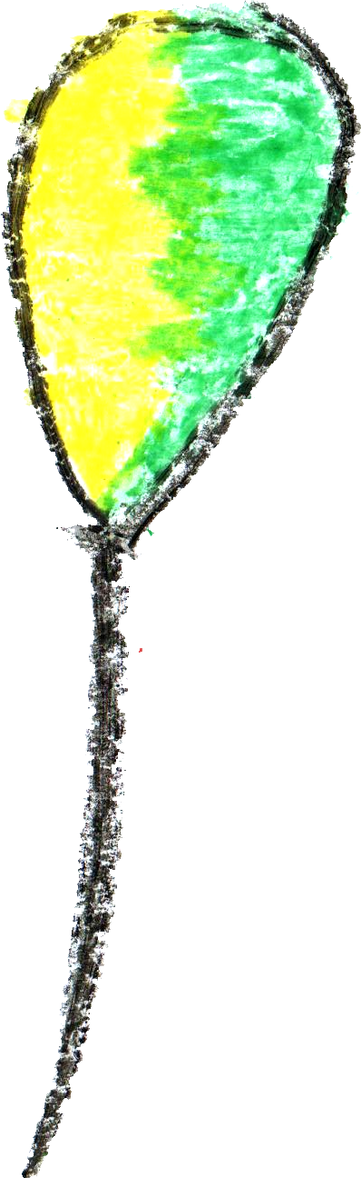 Free Download - Balloon Crayon Png (398x1296), Png Download