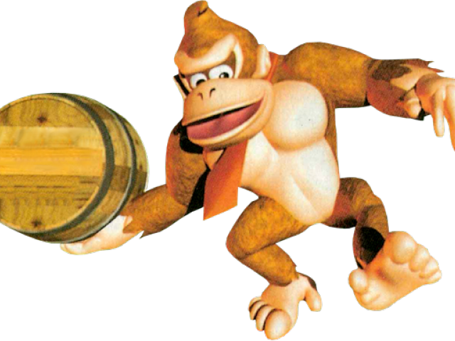 Barrel Clipart Donkey Kong - Donkey Kong Throwing Barrels (640x480), Png Download