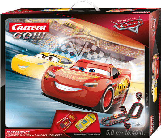 Disney - Pixar Cars - Fast Friends - Carrera Go 62419 Cars 3 - Fast Friends Slot Car Track (700x467), Png Download